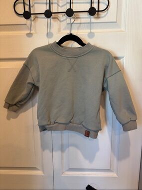 Little Bipsy Sage Green Kids Pullover Sweatshirt and Jogger Set